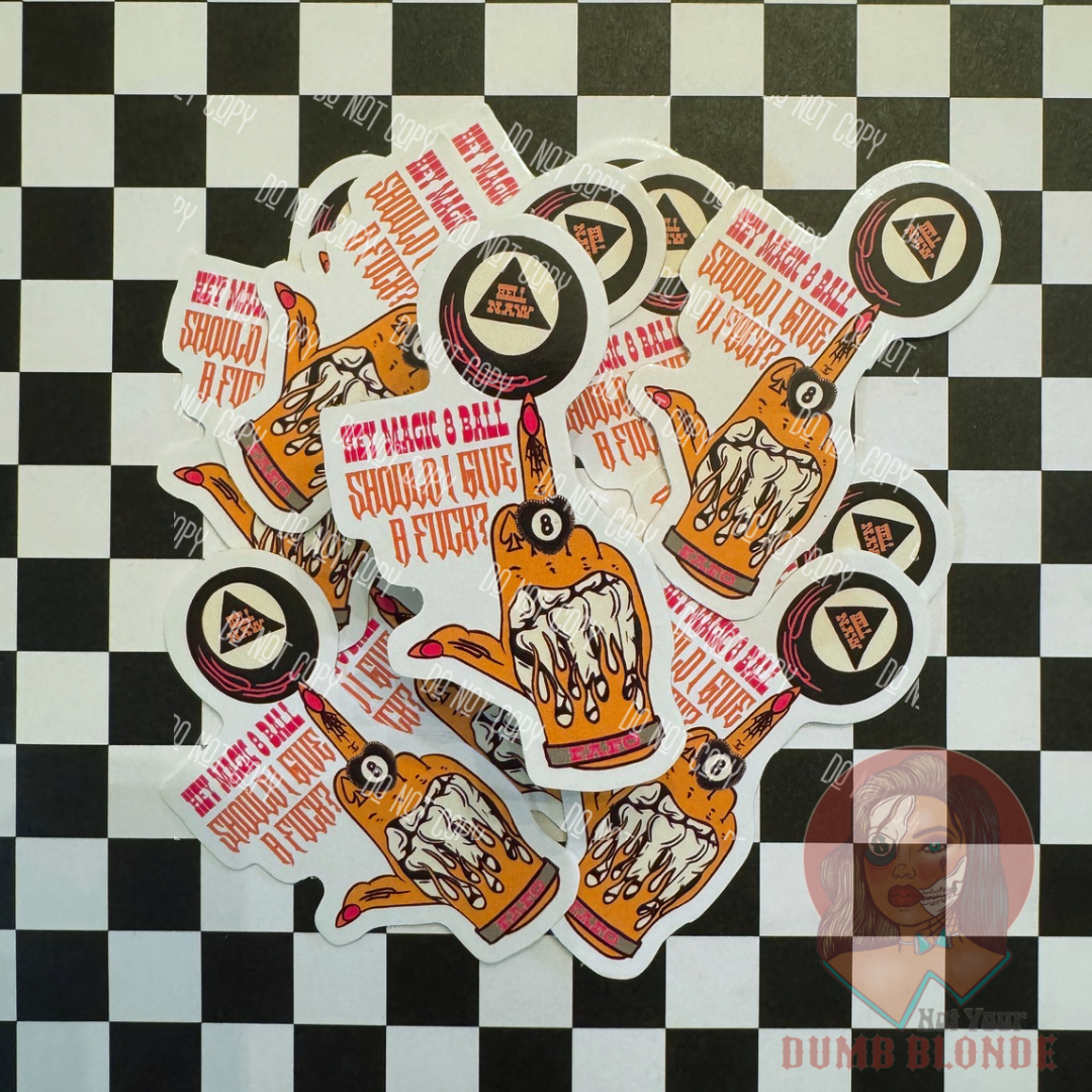 Hey 8 Ball Sticker