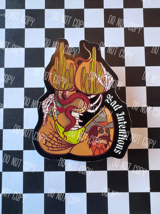 Bad Intentions Vinyl Sticker