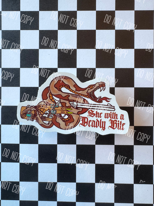She With The Deadly Bite Sticker